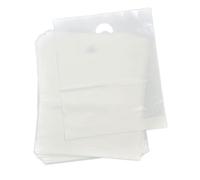 60 Clear Heavy Duty Patch Handle Plastic Carrier Bags 15" x 18" x 3"