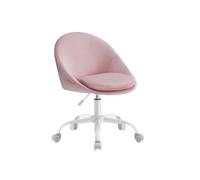 60 cm Swivel Wide Office Chair, Jelly Pink / Velvet