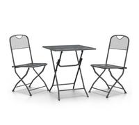 (60 cm table length/3) vidaXL Garden Dining Set Expanded Metal Mesh Patio Table Multi Sizes 3/5 Piece