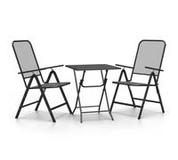 (60 cm table length/3) vidaXL Garden Dining Set Expanded Metal Mesh Patio Table Multi Sizes 3/5 Piece