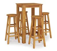 vidaXL 5 Piece Garden Bar Set Solid Wood Acacia