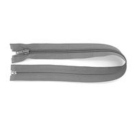 60 cm Zipper, Open Ended Separating Nylon Spiral Coil Zip, Size No #5 (Grey)