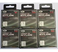 60 Coarse Barbless Hooks to Nylon-6 sizes carp/coarse fishing