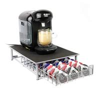 60 Coffee Pod Holder Grey | Pod Compatible | Coffee Machine Stand | Pod Drawer Dispenser | Kitchen Storage | M&W