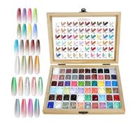 60 Colors Gel, Patting Gel Palette For, High Color Rendering Easy To Use Achieves A Smooth And Even Application Effect For Gradient Blush Aura French Salon Manicure