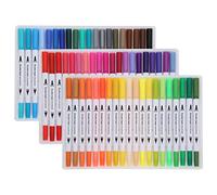 60 Colors Watercolor Markers Dual Brush Pens Fine-Liner Tip for Journaling and Graffiti, 100 Pens for Comic Art (STBG-60 colors)