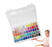 60 Colors Watercolor Paint Set - Shimmering Paints, Portable Art Supplies for Travel | Craft, Graffiti, Painting, Creative Drawing, Watercolor Painting Kit