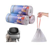 60 Count Cat Litter Replaced Waste Bags Liners for Neakas M1 Petpivot Autoscooper 11 Open-Top Self-Cleaning Cat Litter Box, Disposable Pet Wast Bags with Drawstring Heavy Duty Leak-proof