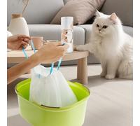 60 Count Cat Litter Tray Liners 58 * 35cm Kitty Litter Tray Bags with Drawstrings Resistant Plastic Bags Tear Resistant Cat Litter Liners Pet Garbage Bags for Litter Box(67X40cm)