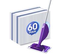 60 Count Disposable Mop Pads Refill for Swiffer WetJet Spray Mop, Wet Jet Mopping Pad Refill for Multi Surface Hardwood Floor Cleaning - Thickness & Absorbent