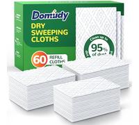 60 Count Dry Sweeping Cloths Refills for Swiffer Sweep + Mop, 4X Clean Power Sweeper Mop Pads to Clean Hair, Dirt, Dust, Disposable Unscented Dry Cloths Refills for Mopping Home, Bathroom, Kitchen