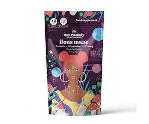 60-Count Lions Mane 2250mg Capsules - Two Month Supply of High-Strength Vegan, Non-GMO & Cruelty-Free Brain Support Supplements - Packed in Nature-Kind Convenient Bag Printed with Water-Based Ink