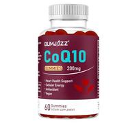 60 Counts CoQ10 Gummies 200mg High Absorption - Raspberry Flavored - Non-GMO - Gluten-Free - Coenzyme Q10 Gummy
