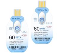 60-Day Cold-Chain Temperature Logger with 42, 000-Reading, 2 Pack | Fixed Logging Intervals, Built-in Start Delay, 60-Day Data Collection Period, Cold-Chain Transport and Storage