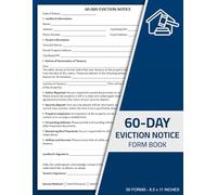 60-Day Eviction Notice Form Book: Landlord Notice for Tenant to Vacate for Various Reasons | Notice to Terminate Tenancy Form | 50 Forms