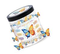 60 Days Positive Butterfly Affirmation Card for Daily Motivation Emotional Supporting Encouragement Statement in Jar Scripture Bible Verses Card