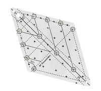 60 Degree Diamond Ruler Quilting Template Free Quilting Templates Patchwork Ruler Diamond Shape Templates Transparent Patchwork Sewing Cutting Craft Ruler DIY Tools (M)