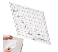60 Degree Quilting Templates | Transparent Stencil Tool for Textile Art Embroidery Manual Projects Design Suit Padding
