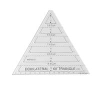 60 Degree Triangle Quilting Ruler - Transparent Acrylic Template for Hexagons, Diamonds & Star Points - Non-Slip Sewing Cutting Guide for Patchwork and Quilt Design