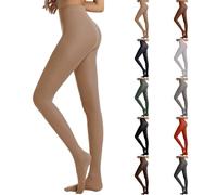 60 Denier Black Tights Fake Translucent Sheer Tights Thermal Warm High Waisted Tummy Control Footed Pantyhose Full Length Stretrchy Leggings 80 Denier Semi Opaque Pantyhose