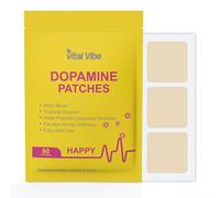60 Dopamine Patches | for Mood Boost & Positivity Support | Plant-Based Formula & Natural Ingredients with Rhodiola, Mucuna Pruiens and Lion's Mane Mushroom | 60 Vegan Patches