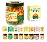 60 Dumpster Fire Affirmation Jar - Funny Thank You Gift for Women, Coworkers, Boss, Birthday, Christmas Gifts - Emotional Support Dumpster Fire Gifts