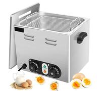60 Egg Commercial Boiler 2600W Stainless Steel Cooker with Basket Temp Control Timer Electric Poached Maker for Restaurant