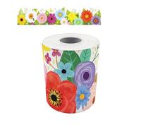 60 Feet Bulletin Board Borders, Self Adhesive Multiple Patterns Rolled Border Trim Colorful Decoration with Strong & Permanent Adhesive for School, Classroom Offices Wall, Desks, Windows