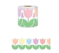 60 Feet Bulletin Board Borders, Self Adhesive Multiple Patterns Rolled Border Trim Colorful Decoration with Strong & Permanent Adhesive for School, Classroom Offices Wall, Desks, Windows