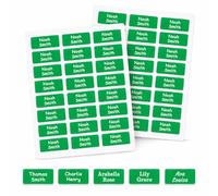 60 Green Stick On Name Stickers for Clothes No Iron Just Peel and Stick