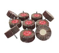 60 Grit 80mm Flap Wheel Disc Abrasive Sanding Pads for Drills 6mm Shank 10pc
