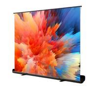 60 Inch/72 Inch Tab-Tension Manual Pull Up Projector Screen, 4K/8K Ultra HD Active 3D Anti-glare Floor Standing Home Theatre Cinema Screen with 1.4 Gain(60 inch)