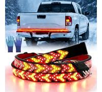 60-Inch LED Tailgate Light Bar Strip, 2026 New Weatherproof Signal Break Reverse Light Bar, Red & Amber Dynamic Taillight Arrow Design, for Pickup Trailer SUV RV Van (Orange, 59.1 In)