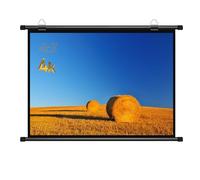 60 Inch Portable Projector Screen Wall-Mounted 84 Inch, 4:3 HD 4K Manual Roll-Up Projection Movie Screen for Home Theater, Office, Party(72 Inch 4:3)