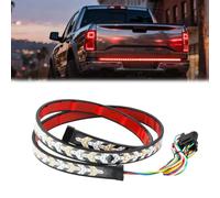 60 Inch Truck Tailgate Strip Light LED Bar, New Upgraded LED Tailgate Light Bar Strip, Arrow Design Turn Signal Strip, Red & Amber Sequential Lighting No Drill Install (Pickup truck type,86in)