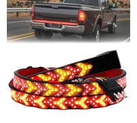 60 Inch Truck Tailgate Strip Light LED Bar Signal Break Reverse, Arrow Design Turn Signal Strip, Waterproof Flexible Tailgate Light, Red & Amber Sequential Lighting (Pickup truck head,120cm/47in)