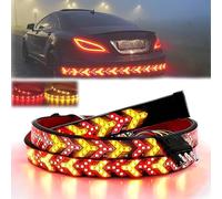 60 Inch Truck Tailgate Strip Light LED Bar Signal Break Reverse, Arrow Design Turn Signal Strip, Waterproof, Red & Amber Sequential Lighting for Sedan Pickup Trailer (pickup truck plug,47in)