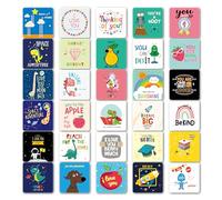 60 Joke Card for Kids Cute Lunch Box Notes,Motivational Cards for Children Inspirational Puns Cards Teachers Students Boys Girls Benefit Party Mini Note Postcards (incentivise)