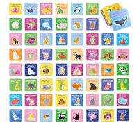 60 Joke Cards for Kids Cute Lunch Box Notes,Motivational Cards for Children Inspirational Puns Card Teachers Students Boys Girls Benefit Party Mini Note Postcards (JOKE)