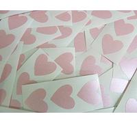 60 Labels, 28x28mm Hearts, Pink, Colour Code Stickers, Self-Adhesive Sticky Coloured Hearts