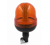 60 LED Amber Rotating Beacon Warning Light - Flexible DIN Pole Mount, 3 Flash Patterns, IP56 Waterproof Strobe Light for Recovery Trucks, Tractors, & Construction Vehicles (E9, R10, R65 Certified)