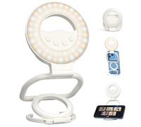 60 LED Foldable Selfie Light, 3 Colors Magnetic Portable Phone Light -Video Conference Lighting with Magnetic Ring, 360° Rotation Ring Light for Phone Selfie/Video Conference/Makeup.