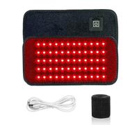 60 LED Red Light Therapy Belt, Portable Wireless Abdominal Massage Belt, 15/30/45 Min Timer + USB Charging, 850nm 660nm Back Burn Fat Wrap Slimming Machine,Black