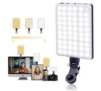 60 LEDs Selfie Light, 3 Lighting Modes, Rechargeable Clip on Phone/Laptop/Camera Light & CRI 95+ for Laptop/Phone, iPhone Camera, Video Conference, YouTube, TikTok, Makeup Vlog