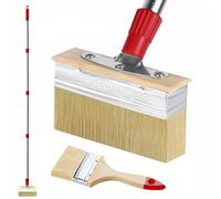 60" Long Handle 6" Decking Paint Brush Deck Stain Applicator with 3" Paint Brush for Woodstains, Oils, Deck Coatings, Fence Wall Furniture