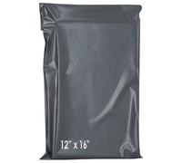 60 Mailing Postal Self-Seal Closure Plastic Bags - 12 x 16 Inch Envelopes for Posting Clothes, Postal, Packaging, Shipping Bags - Tempered Proof, Secure Medium Postage Bags Grey