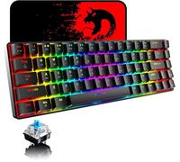 60% Mechanical Gaming Keyboard Mini 68 Keys Wired Type C 18 RGB Backlight Effects,Lightweight RGB 6400DPI Honeycomb Mouse,Large Mouse Pad Compatible with PS4,Xbox,PC,Laptop,MAC (Black/Blue Switch)