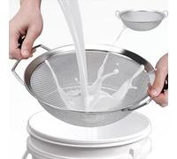 60 Mesh Fine Mesh Paint Strainer - Stainless Steel Round Sifter with Sturdy Handle | Necessary Paint Bucket Filter Tool | Multi-Use Emulsion Honey Strainer for Glaze, Resin, Kitchen & Home Projects