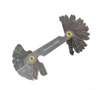 60° Metric and 55° British Thread Pitch Gauge Set for CNC Lathe Machining & Metalworking Inspection - Carbon Steel Thread Measuring Tool(Metric English System)