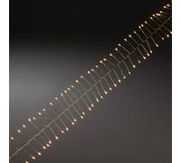 60 Micro Cluster Christmas Lights Amber LEDs Battery Timer Gold Wire Indoor